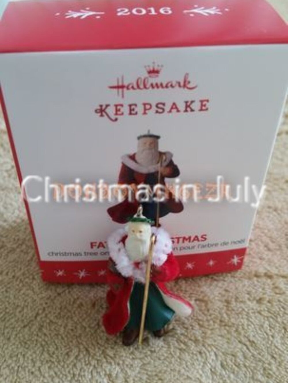 Hallmark 2016 Father Christmas Santa miniature mini Christmas Ornament